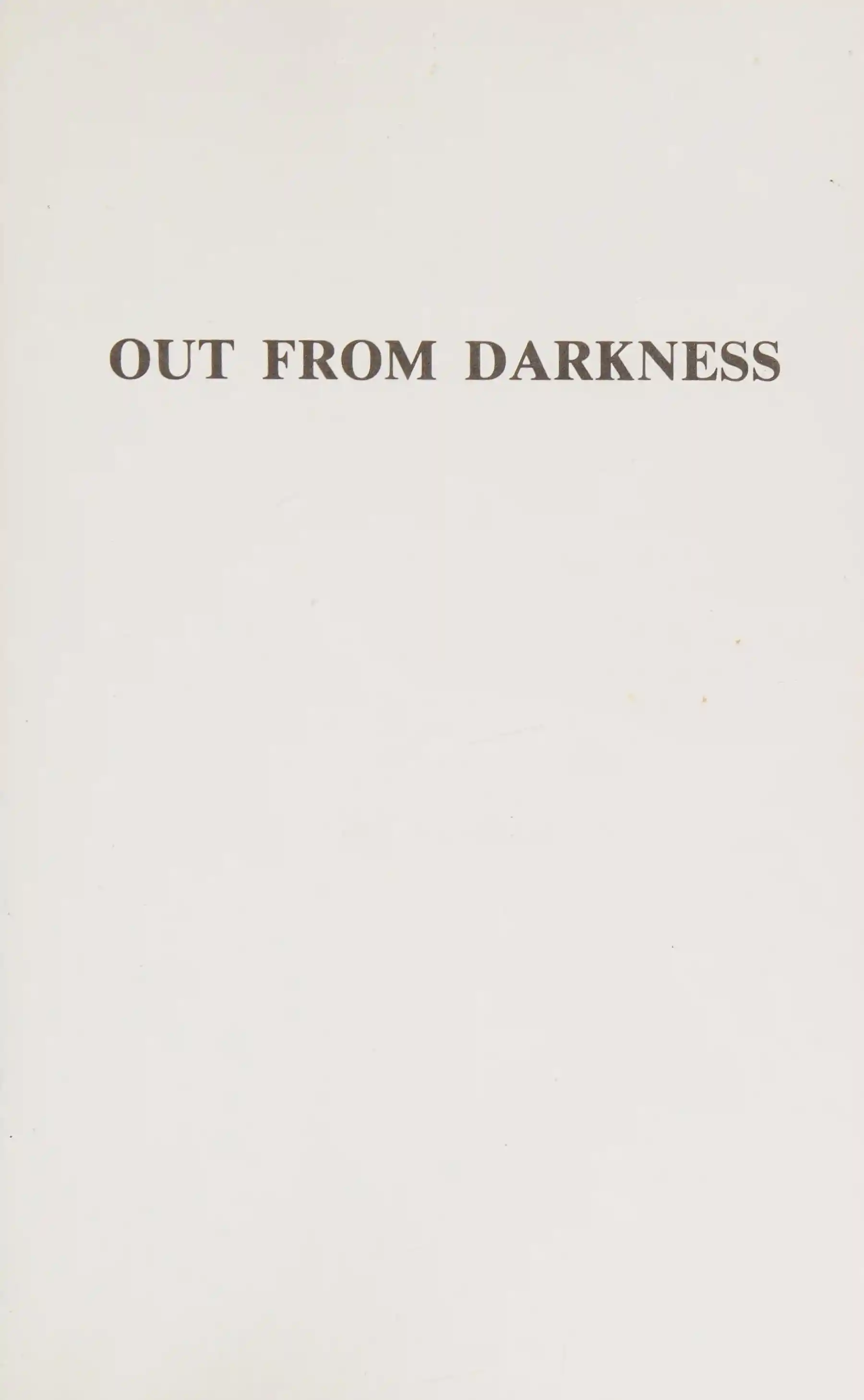 Three monologues